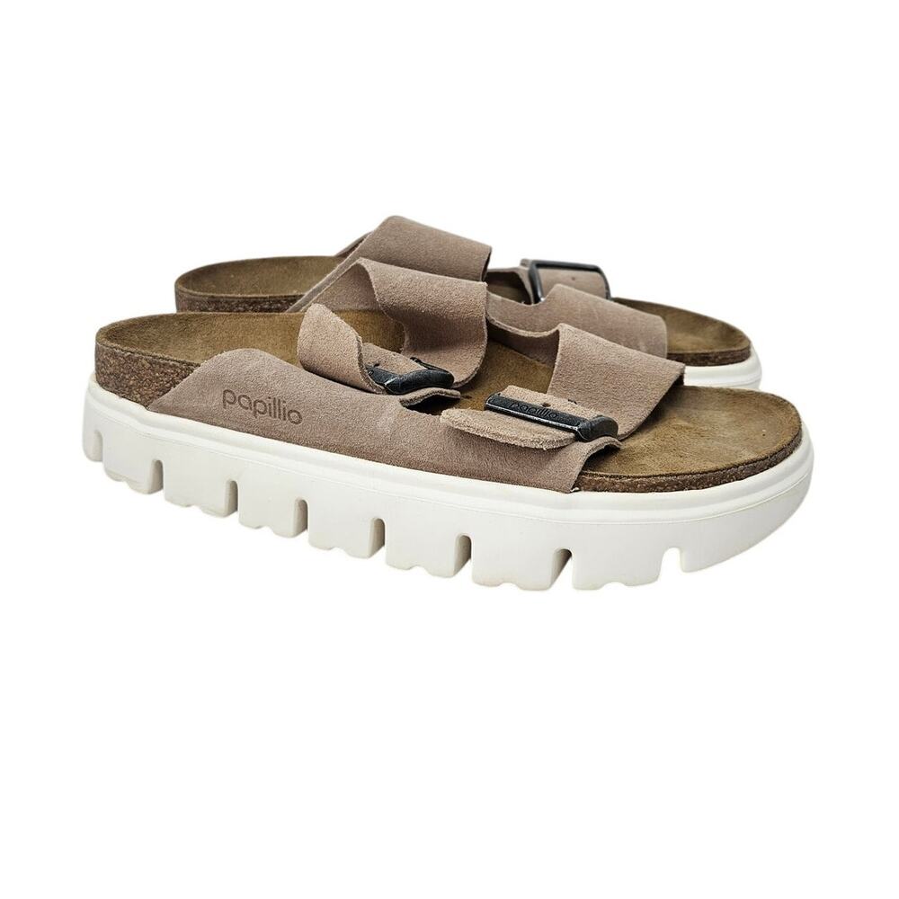 Papillio 37 Birkenstock Arizona Chunky Warm Tan Brown Leather Gorpcore Casual